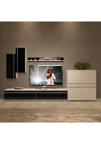 Decoraktiv Eko 6 Mdf Std Tv Ünitesi Tv Sehpası Beyaz - Siyah
