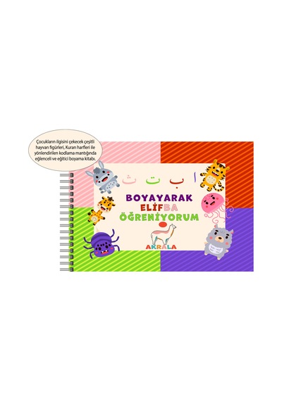 Akrala Boyayarak Elif-ba Öğreniyorum