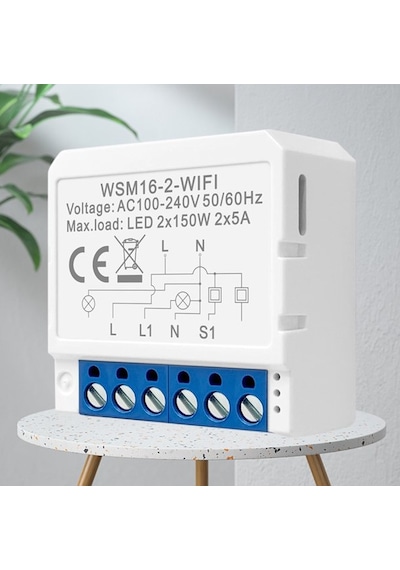 Avatto 2 Kanallı Tuya Wifi Anahtarı Modülü Ile Çift Yönlü Kontrol