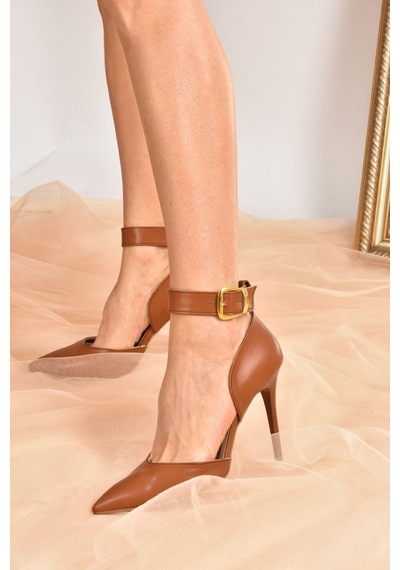 Fox Shoes Taba Kadın Topuklu Ayakkabı K654073309 Taba