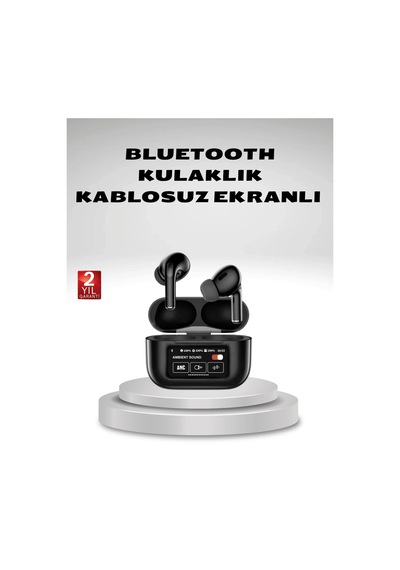 Zenvia Aktif Gürültü Engelleme Anc Kablosuz Bluetooth Kulaklık Dijital Ekranlı, Dokunmatik Ve Uzun Pil Ömür