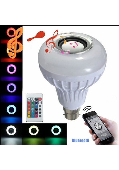 Bluetooth Hoparlörlü Rgb Kumandalı ve Wifi Kontrol Akıllı Ampul