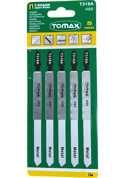 Tomax Uzun Metal Dekupaj Ağzı T318a - 5'li Paket