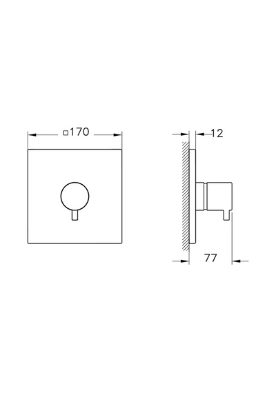 Artema Root Square A4338836 Ankastre 3 Yollu Yönlendirici - Mat Siyah