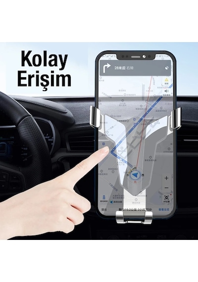 Ally Araç Havalandırma Bölmesi Telefon Tutucu Big Swordman- 5775 Siyah