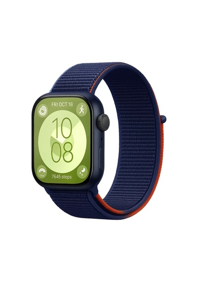 Huawei Fit 4 Hasırlı Cırtcırtlı Kordon - Lacivert-turuncu Diğer
