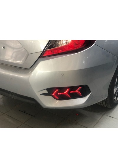 Honda Cıvıc Fc5 2016-2020 Arka Ağaç Dizayn Haraketli Smoke
