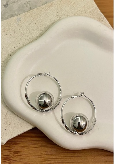 Toplu Halka Silver Küpe Çok Renkli