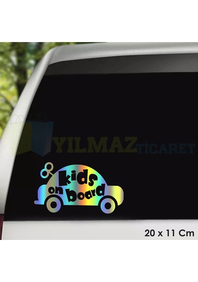 Arabada Bebek Var Baby On Board Hologram Oto Araba Sticker Etiket