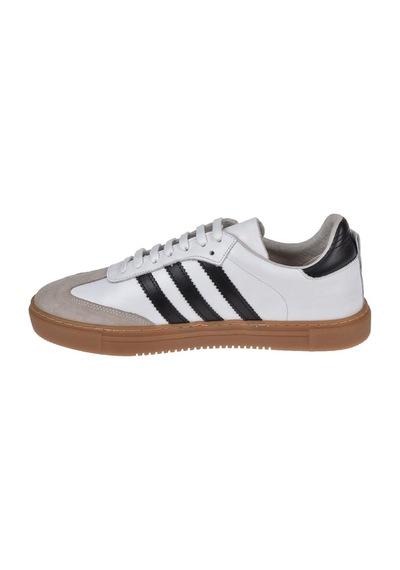 Floor Hakiki Deri Erkek Spor Ayakkabı Sneaker Mak-3030m Beyaz Siyah