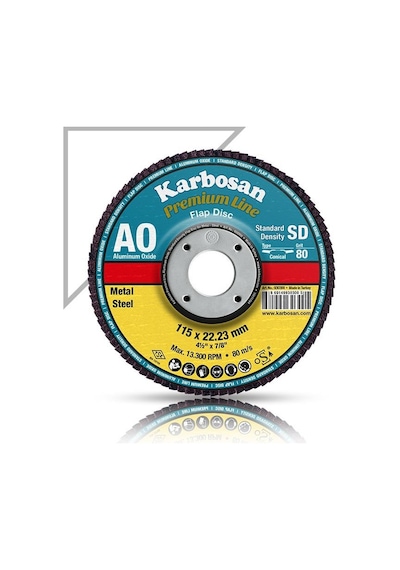 Karbosan 125x22.23 Ao Sd Flap Disk 40 Kum Konik 983050