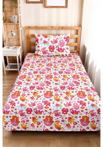 Evimde Bambaşka Pembe Fil Kız Çocuk Pike Takımı - Çiçekli Pastel Bebek Odası Mevsimlik Yatak Örtüsü - 160x220 CM Evimde Bambaşka Pembe Fil Kız Çocuk Pike Takımı - Çiçekli Pastel Bebek Odası Mevsimlik Yatak Örtüsü - 160x220 CM