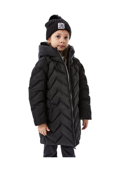 Benitto Kids Kız Çocuk Kapüşonlu Kışlık Şişme Mont 51353 Siyah