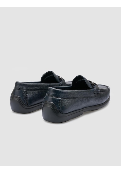 Cabani Tivra %100 Hakiki Deri Lacivert Toka Detaylı Erkek Loafer