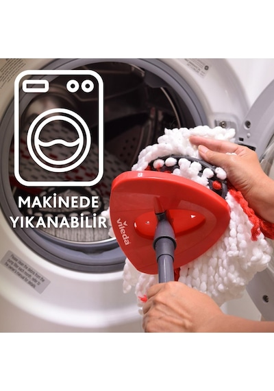 Vileda Easy Wring Turbo 2 in 1 Yedek Paspas Kırmızı