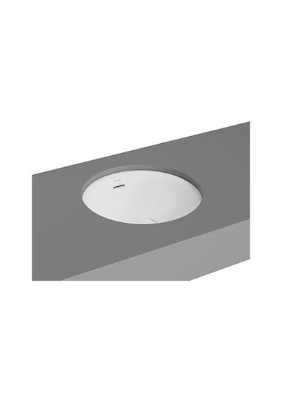 VitrA Metropole Tezgahaltı Lavabo 7532b001-1082 Yuvarlak - 40x40 Cm - Armatür Deliksiz - Su Taşma Delikli - Mat Beyaz