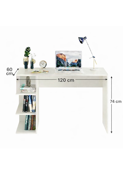 Kidy Woody Çalışma Masa - Raflı Çlışma Masa - Ofis Masası - Ders Masası 120 60 74 Cm Beyaz Kidy Woody Çalışma Masa - Raflı Çlışma Masa - Ofis Masası - Ders Masası 120 60 74 Cm Beyaz