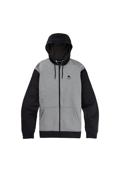 Burton Burton Oak Full-zip Hoodie Erkek Gri Sweatshirt Gray Heather/true Black Gri