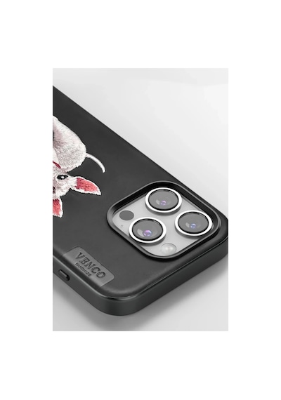 Venco Apple Uyumlu  iPhone 16 Perma Desenli Kapak - Siyah 0.2M-Çok Renkli