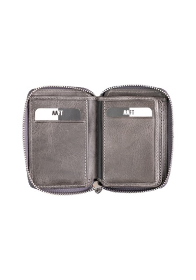 Mft Leather Hakiki Deri Unisex Fermuarlı Cüzdan Lotus 1616 Tiguan Antrasit