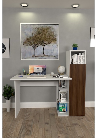 Moonlife Diamond Dolaplı Çalışma Masası Ceviz