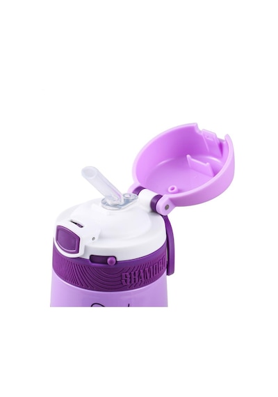 Shamobo Çelik Pipetli Çocuk Matarası 350Ml 2051 Mor