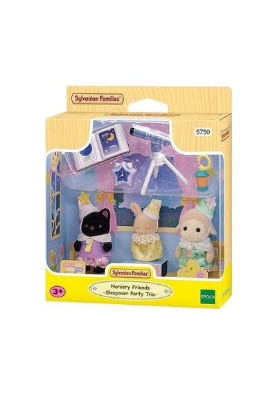 5750 Sylvanian Families Anaokulu Arkadaşları Pijama Partisi Üçlüsü +4 Yaş Çok Renkli