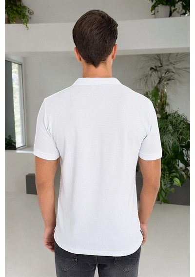 T8561 Dewberry Erkek Tshırt-açık Beyaz