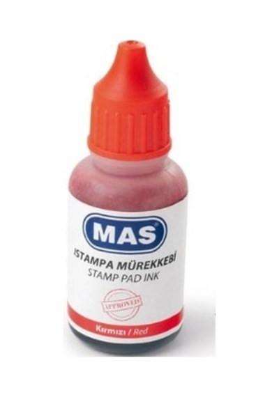 Mas Istampa Mürekkebi 20 Ml Kırmızı Renkli Istampa Mürekkebi