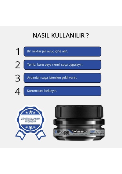 Profesyonel Saç Jeli Tüm Saç Tipleri Süper Tutuş Ve Nemli Görünüm Mnemonıc Gum Stiff 250 Ml