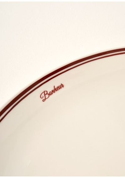 Bella Maison Bonheur Porselen 3'lü Sunum Tabağı Bordo Bordo