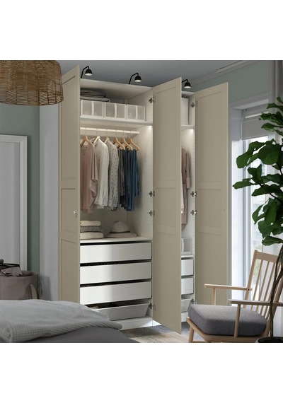 Ikea Çok Renkli Sağlam Kapaklı Gardırop 150x60x236 Cm