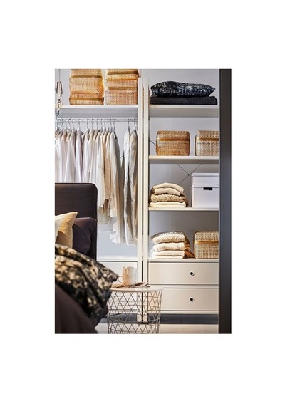 Ikea Smarra Kapaklı Kutu, Natürel, 30x30x23 Cm Çok Renkli