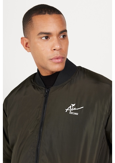 Ac&Co / Altınyıldız Classics Erkek Hakı Oversize Geniş Kesim Kolej Yaka Mont Haki