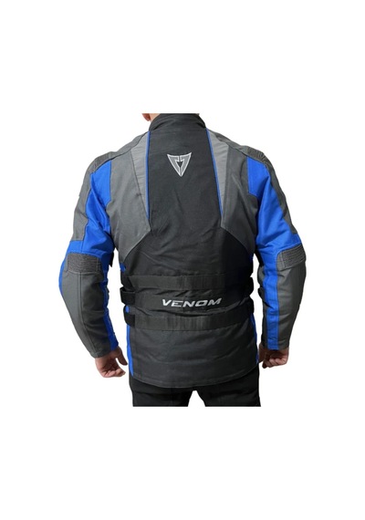 Venom Motosiklet Montu Tourex 4 Mevsim Ce Sertifikalı Long Touring Mont Siyah-mavi