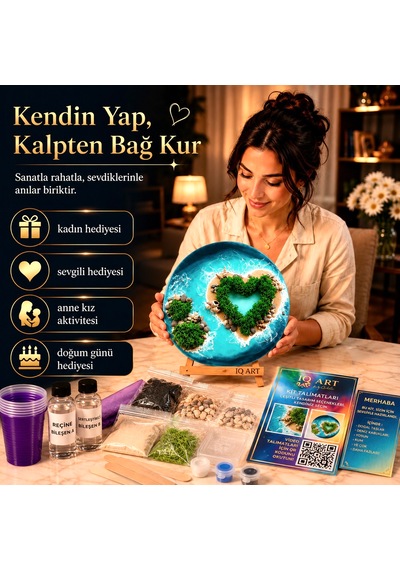 Epoksi Reçine Seti "ada" Deniz Temalı Premium Yaratıcılık Seti Ve Yaratıcılık Kiti Video Eğitimli Resin Art Seti, Epoksi Başlangıç Seti 00008