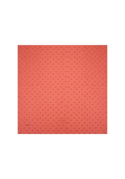 Aker 90x90 Logolu İpek Koton Eşarp Nar Çiçeği nar çiçeği