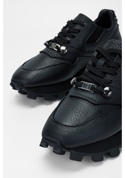 Valmenti Kadın Siyah Floter Hakiki Deri Sneakers & Spor Ayakkabı 1011 6215 Bn Ayk Sk23/24 Siyah