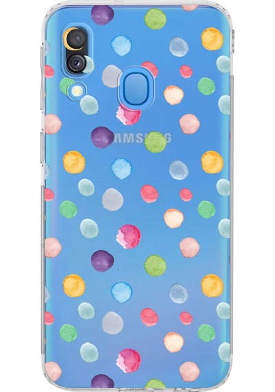 Samsung Galaxy A40 İle Uyumlu Water Color 6 Kamera Korumalı Şeffaf Kılıf Şeffaf