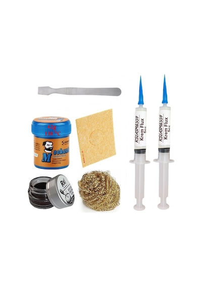 Krem Lehim Mchanc 138 C 42gr Havya Uc Temizleyici Seti Flux Lehim Toplama, Spatula Seti08