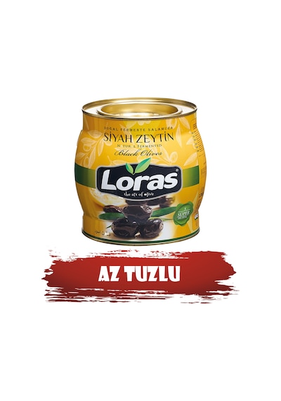 Loras 291 - 320 KB Süper Gemlik Siyah Zeytin Teneke 2 KG