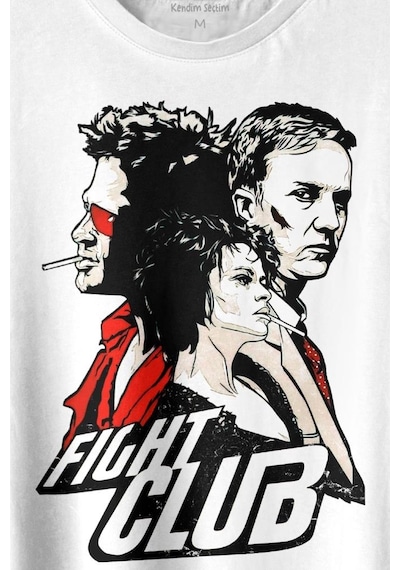 Fight Club Film Marla Tyler Durden Baskılı Tişört Unisex T-shirt 001