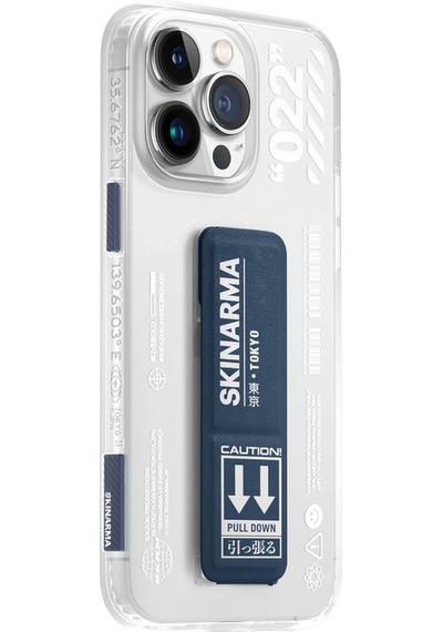 Apple Uyumlu iPhone 14 Pro Max Kılıf Skinarma Standlı Şeffaf Tasarımlı Taihi Sora Kapak