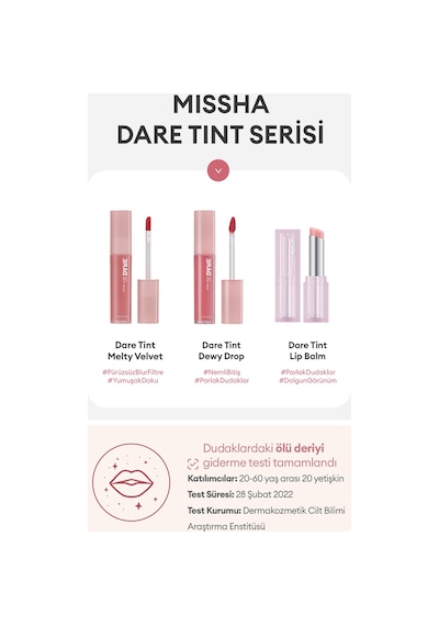 Dudaklara Yoğun Bakım Yapan Renkli Dudak Balmı Dare Tint Lip Balm 03 Coral Look Coral
