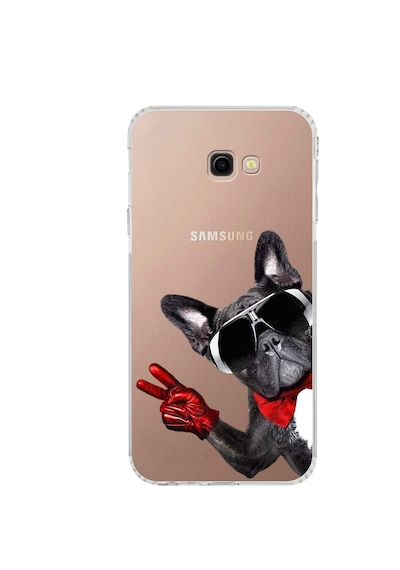 Samsung Galaxy J4+ Plus İle Uyumlu Köpek 2 Kamera Korumalı Şeffaf Kılıf Şeffaf