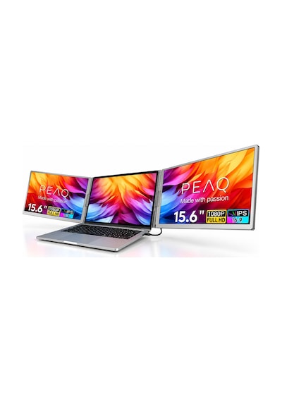 Peaq Pmo P150-fdb 15.6'' Full Hd 60 Hz Ips Çift Ekranlı Taşınabilir Laptop Monitörü