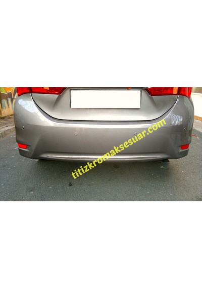 Toyota Corolla Uyumlu 2013-2018 Krom Arka Tampon Altı Çıtası Aksesuarı