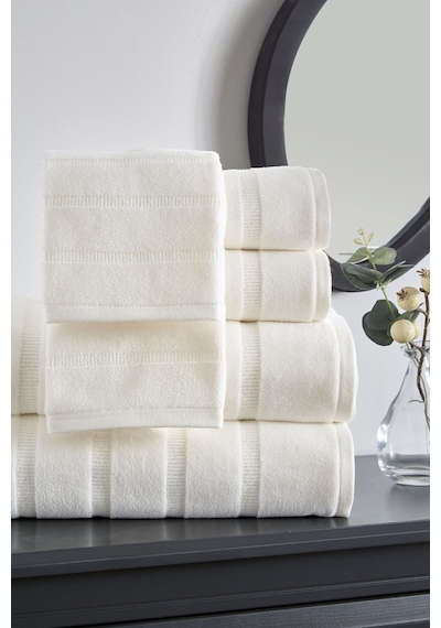 Özdilek Sadem Organik Stripe Banyo Havlusu 90x150 Cm Krem