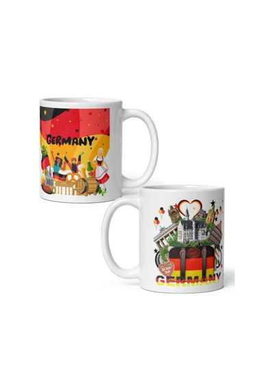 Almanya Kupa Bardak 2 Adet Seyahat Hatıra Germany Mug