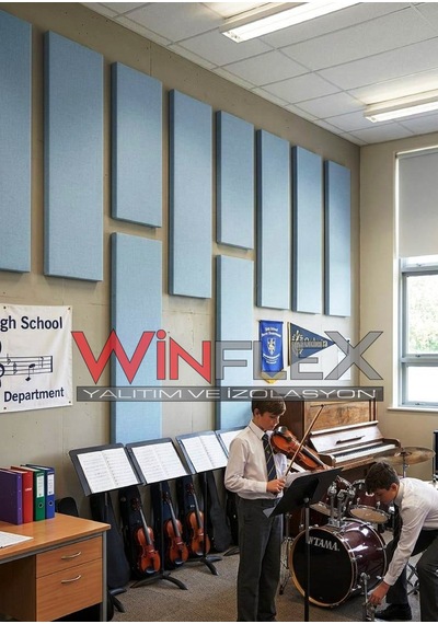 Akustik Kumaş Kaplı Panel-60x240cm Turkuaz